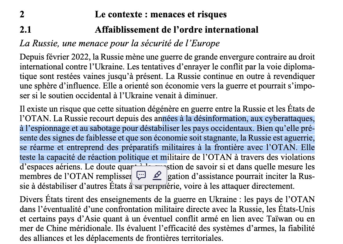 lukOlejnik's tweet photo. 🇨🇭Switzerland has adopted its new security strategy, and some of the contents are unprecedented. Perhaps this is another signal showing where we all are in current circumstances. I note down some interesting details.
The strategy describes a coming European “window of vulnerability” where Europe may still be building up its defence capabilities while being less able to rely fully on US support, as Russia continues to strengthen its war economy. In that period, Russia could intensify hybrid operations and potentially attack further European states.

1. The redefinition of Swiss “neutrality” is unprecedented. It is also unexpected. I will not use the cliché “this is not surprising”, because it kind of is! The broadened “armed attack” framing that takes cyber / hybrid activity seriously and as potential signals towards, or of, an armed attack is compatible with NATO thinking and perhaps motivated by it. The implied logic stands out. If a neighboring state is subject to an armed attack and Switzerland at the same time is a target/victim of hybrid attacks by the same aggressor, this must be taken into account when Switzerland assesses if it is itself under an armed attack. If it reaches that conclusion, Switzerland can respond within the armed conflict, becoming a party to it. Adding the “hybrid attack” ingredient can  be read as a modern way of identifying the threshold AND the context (the ultimate decision remains political, true). Still, it is a long road from the Paris Treaty of 1815.

2. The strategy’s signals about reliance on the United States are impossible to miss. The document  states quite openly that the United States no longer sees itself as the guarantor of the international order as we knew it or of European security, and that it considers the defence of Europe to be the responsibility of European states. These are issues concerning true control and reliability of hardware and software. The strategy explicitly treats dependencies on foreign suppliers, information systems, cloud infrastructure and AI as a security issue and calls for them to be reduced where possible. The nature of technology and geopolitical changes converge here.

3. The emphasis on the risks of disinformation and influence operations is very very strong, the strategy  allocates a lot of space to it. In Switzerland’s case this is naturally strategically coherent although I respectfully disagree that Switzerland faces significant risks of election interference (but it may: e.g. for referendums).

Considering the information space as a national security domain in the technical sense (rather than a media domain or a media sense) should be the way forward. I wonder though if the way the response to disinformation is distributed across Swiss institutions would be effective in practice. I doubt it. Interdepartmental teams are proper until they aren’t. I’d say today that they no longer are a good approach.

4. Major omission. The lack of explicit coverage of cognitive operations is an intriguing but evident weakness of the strategy.
https://t.co/PKwg58ry7f