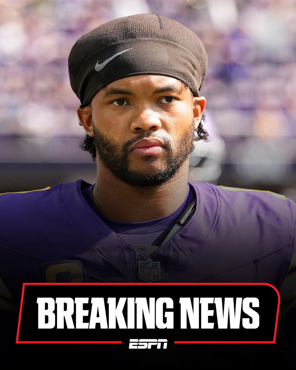 AdamSchefter's tweet photo. Vikings ruled out QB Kyler Murray for Sunday’s game vs. the Bears. Vikings QB Carson Wentz starts. https://t.co/0SlrCC56T8