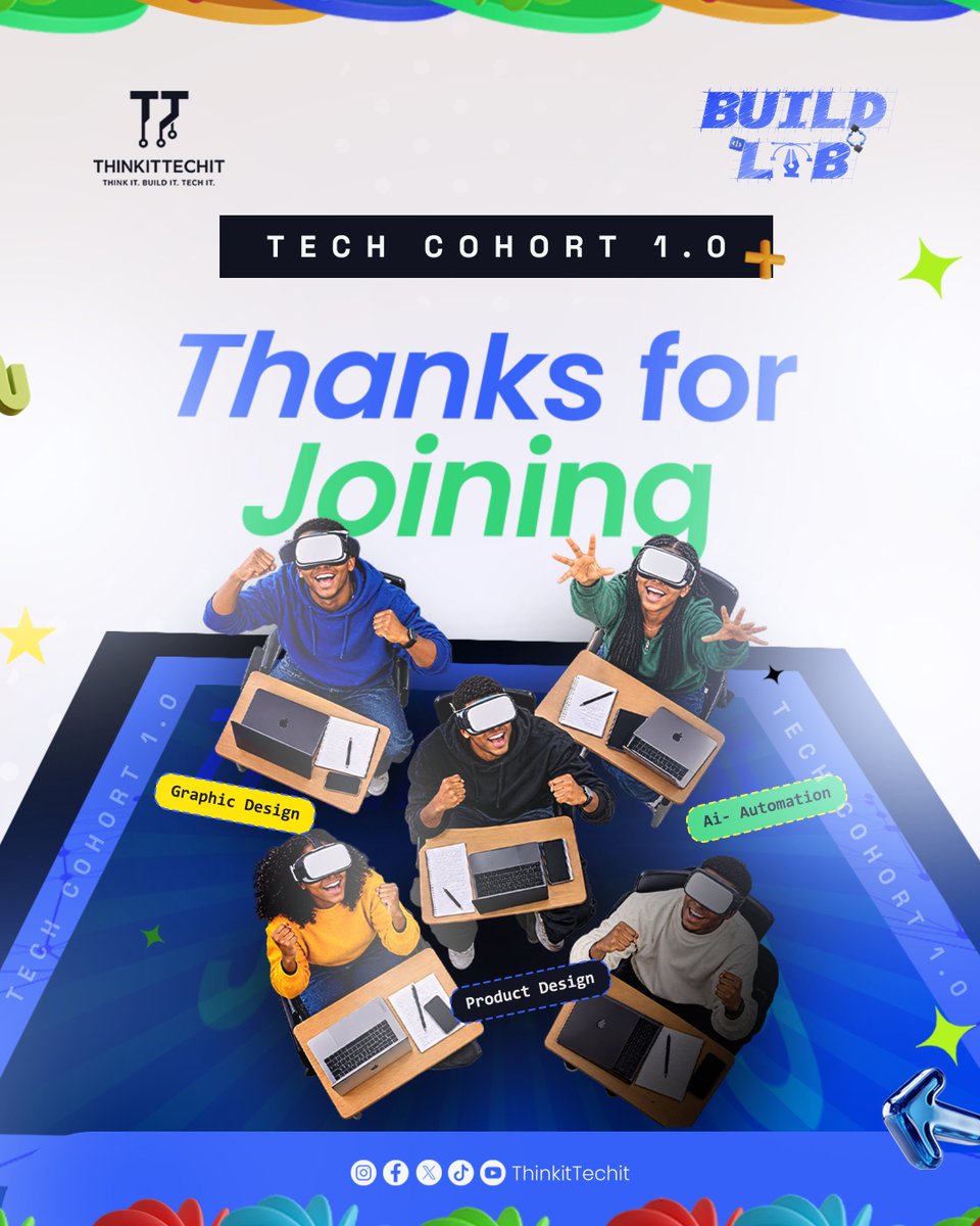 thinkittechit's tweet photo. Weโve been quiet for a bit, but the work continued behind the scenes. ๐
โ
Training completed
๐ Graduation completed
๐ Certificates issued
๐ Awards presented
๐ค Mentorship kicked off
BuildLab Cohort 1.0, Accelerate is officially closed!
#BuildLabCohort1 #ThinkItTechIt #tech https://t.co/EknQ8Ky5nm