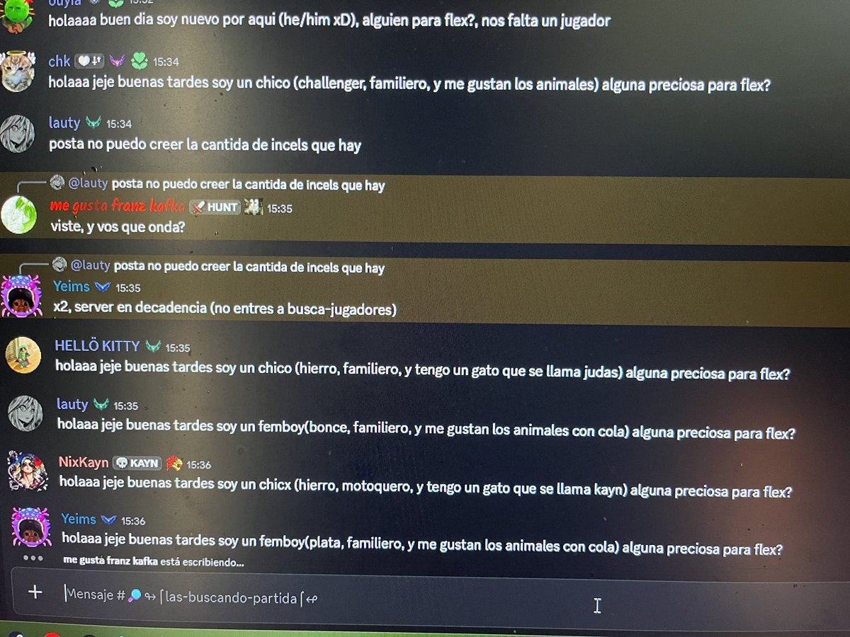 lauty97_'s tweet photo. el server de discord de lol es una historia aparte https://t.co/paJfoml7Mu