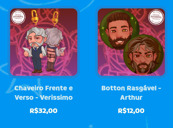 GabiiWka's tweet photo. abri a lojinha novamente com algumas poucas unidades dos chaveiros do Veríssimo e o botton do Arthur!

Uma parte da lojinha ainda ta fora de estoque por conta do evento que ainda vou esse mês e pelos atrasos das pré-vendas https://t.co/kvxXCENy8m