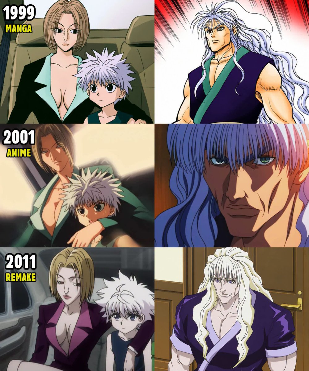 AnimexiZone's tweet photo. THEN VS NOW 

1999 manga = classic and raw
2001 anime = darker and more dramatic
2011 remake = cleaner and more modern https://t.co/f6hCyBSWhT