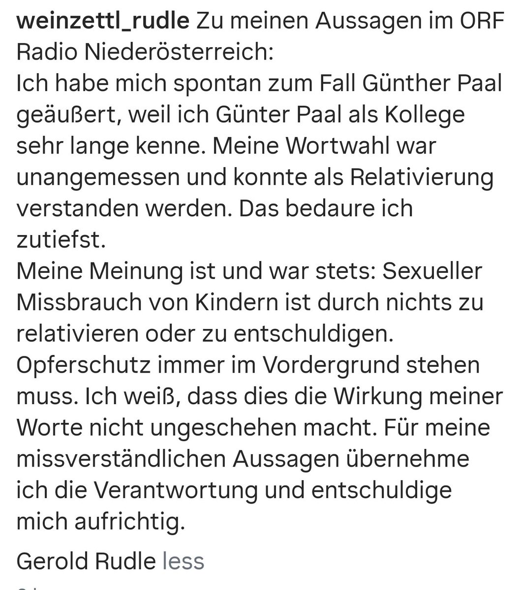 Daniela_Kickl's tweet photo. Ich ergänze dieses Statement vom Rudle auf @instagram .... (von heute) https://t.co/U6jZxmBDCh