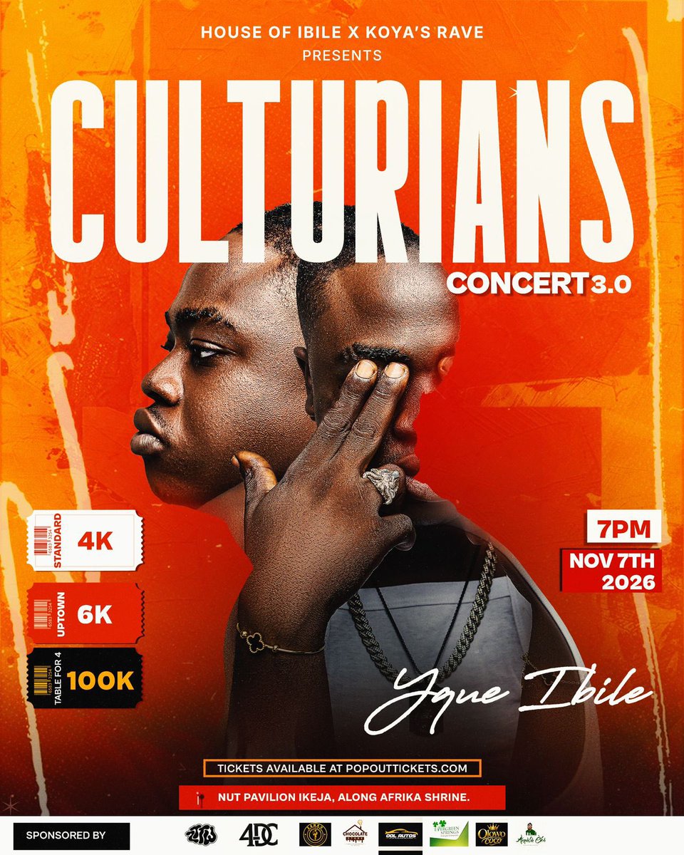 beri_grizou's tweet photo. After performing for Osimhen few years back, Yque Ibile will be performing at Culturians Concert 3.0 Nov 7th 📍Nut Pavillion, along new afrika shrine😮‍💨🔥 https://t.co/MSs12uKyOI