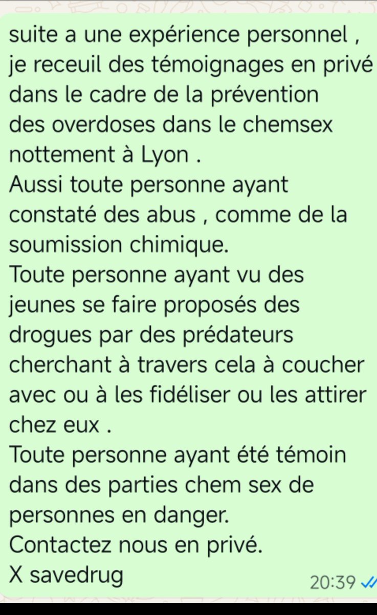 gaysave27's tweet photo. Appel a témoignage pour sauver des vies face aux nouvelles drogues de synthèse en chemsex https://t.co/1LKGTHxJzv