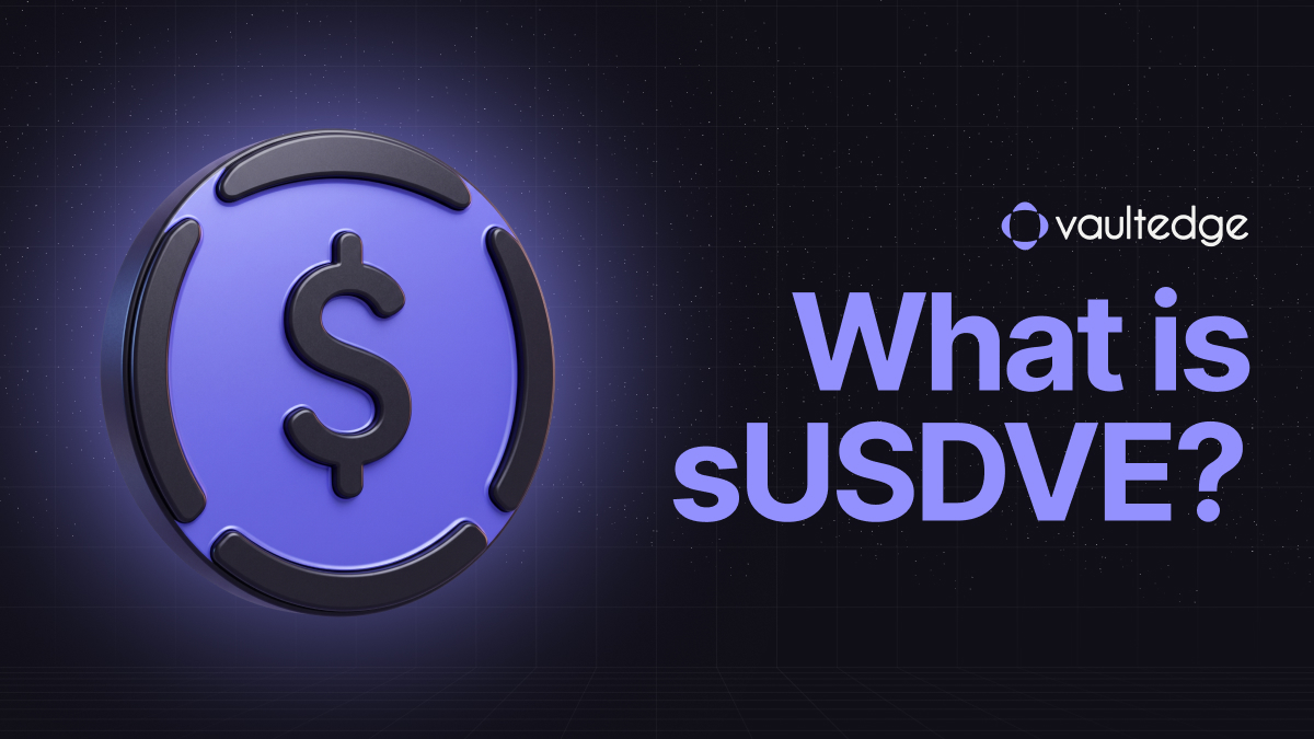 VaultedgeFi's tweet photo. What is sUSDVE?

sUSDVE is a way to stake your USDVE and benefit from protocol activity without actively managing a position.

When you stake USDVE, your staked position benefits from two sources:

→ Stability Pool liquidations: When vaults get liquidated, collateral is auctioned for USDVE and distributed back to sUSDVE holders as yield
→ PSM activity: USDC from the PSM is supplied into Gauntlet's gtUSDCp vault. 50% of what Vaultedge's position generates flows to sUSDVE holders

No lockup, unstake anytime, and no active management required.

A simple way to put your USDVE to work.