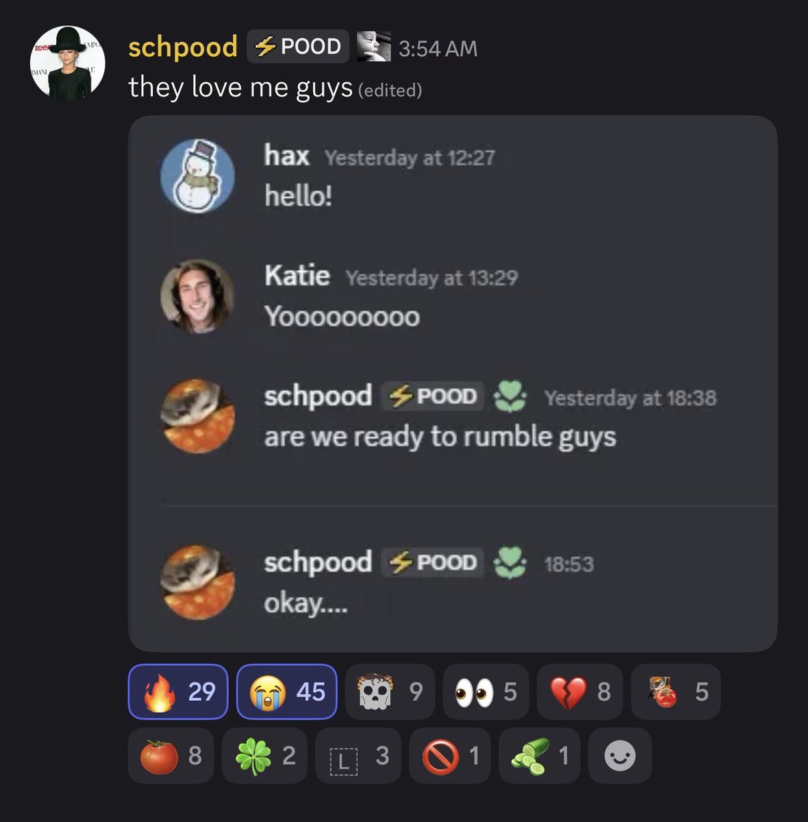 schpoofies's tweet photo. team hax dgaf 😭😭😭😭😭 https://t.co/0q8GnSlaa8