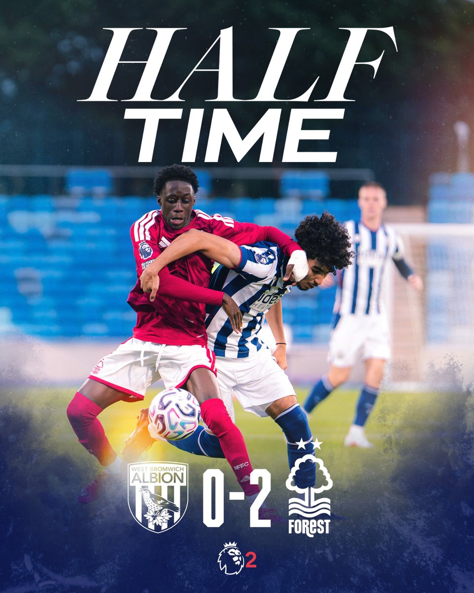 HT graphic WBA 0-2 Forest Adam Letlat battling for the ball