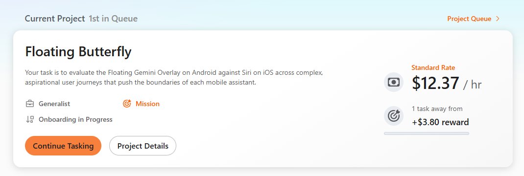 haerisunn's tweet photo. CEK OUTLIER GUYS

lagi pada dapat project ini ngga? ratenya di $12.37/hr plus klo lolos ngerjain missionnya dapat bonus $11.40 https://t.co/Q0YpekVxKy