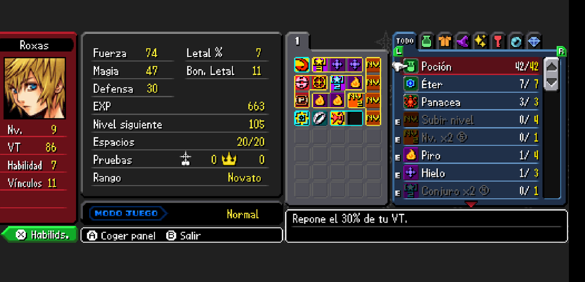 Stardyust13's tweet photo. Build toda rara que le meti a Roxas, ahora debe pegar fuerte con esos 74 de fuerza https://t.co/GSqTeIteHg