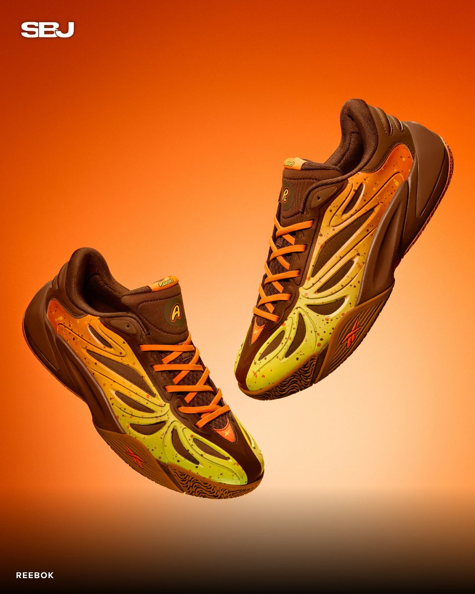 SBJ's tweet photo. The sweetest collab in women's basketball just dropped 🏀 

Angel Reese, Reebok, and REESE'S unveil the Angel Reese 1 'REESE'S' colorway — inspired by the candy's iconic orange, yellow, and brown palette. 

Born from fan demand. Limited-edition orange box included. https://t.co/FA32SrXL6B