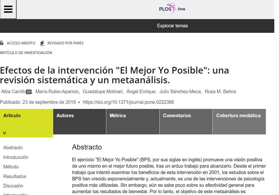 virginiog's tweet photo. Imaginar tu “mejor versión posible” del futuro es un ejercicio mental respaldado por la ciencia

Aumenta las emociones positivas, la esperanza y el bienestar

Solo 15 minutos de escritura o visualización pueden marcar
https://t.co/weaoAnnAv3 https://t.co/jA5uxtOZbG