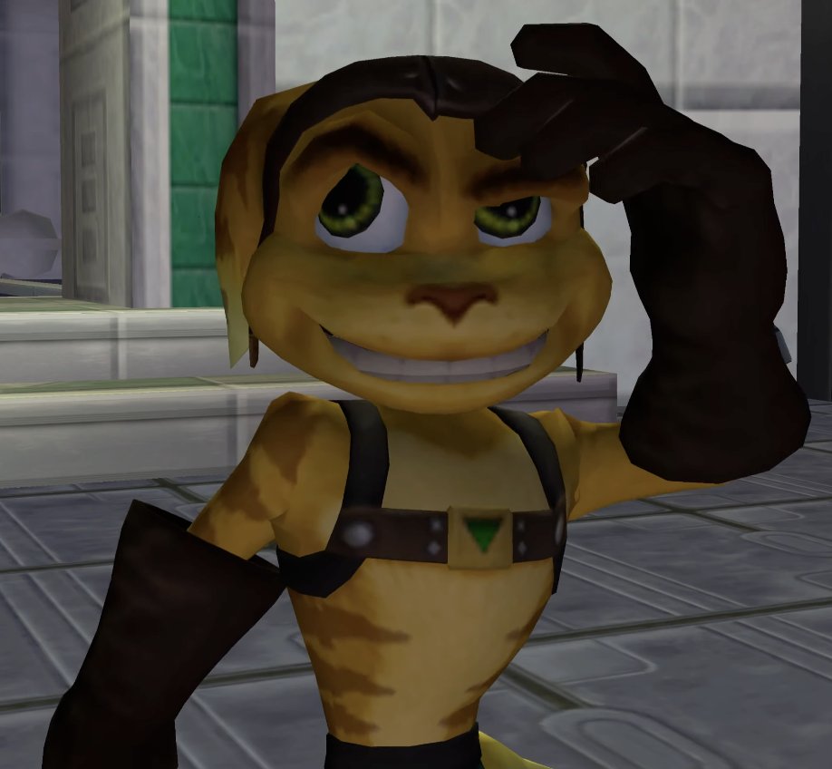REALRatchet02's tweet photo. Gee, wonder why Insomniac didn't give me that outfit in "Rift Apart"?

Thanks @SpyroNightFury for showing this to me... https://t.co/kK6jne4Uvn