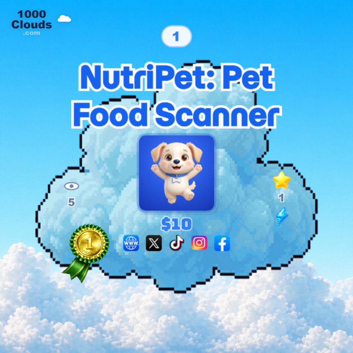 1k_clouds's tweet photo. BOOM 💥💥💥

We have a new leader in the sky!

Thank you @NutriPetApp for being part of the project! https://t.co/RQhcndPHIb