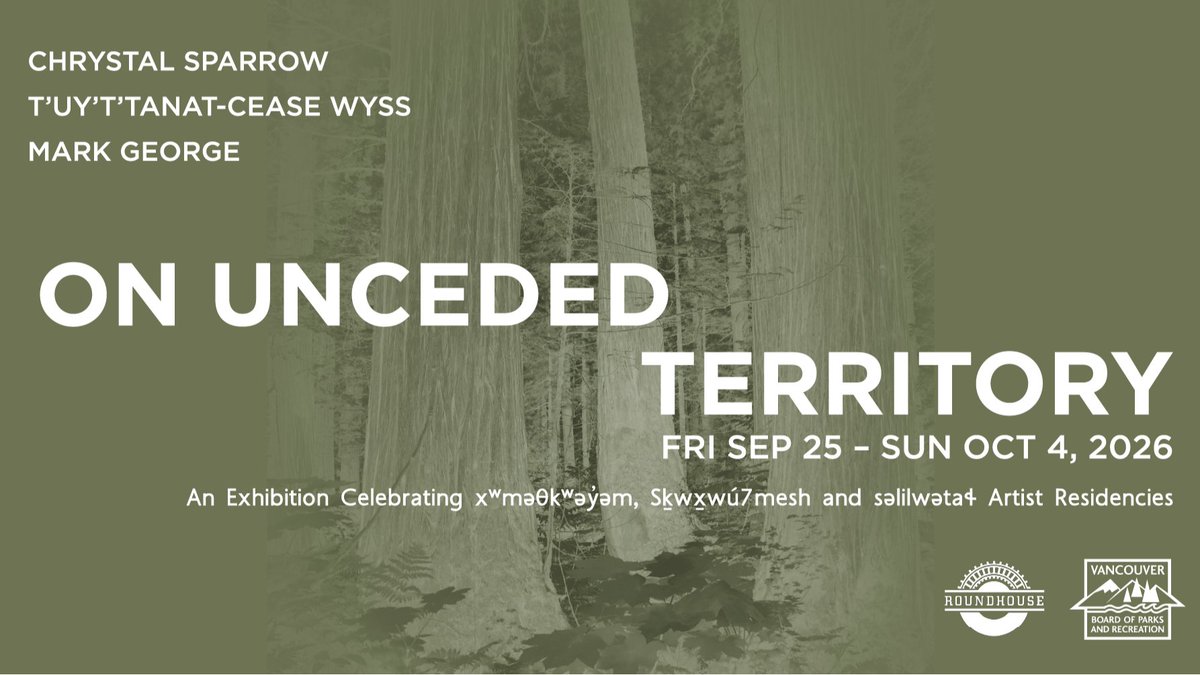 ParkBoard's tweet photo. Information bulletin: Vancouver Park Board hosts ON UNCEDED TERRITORY exhibition celebrating Indigenous artists 🔗 https://t.co/7RF7FnQJoG https://t.co/h5Z6Mum3A5