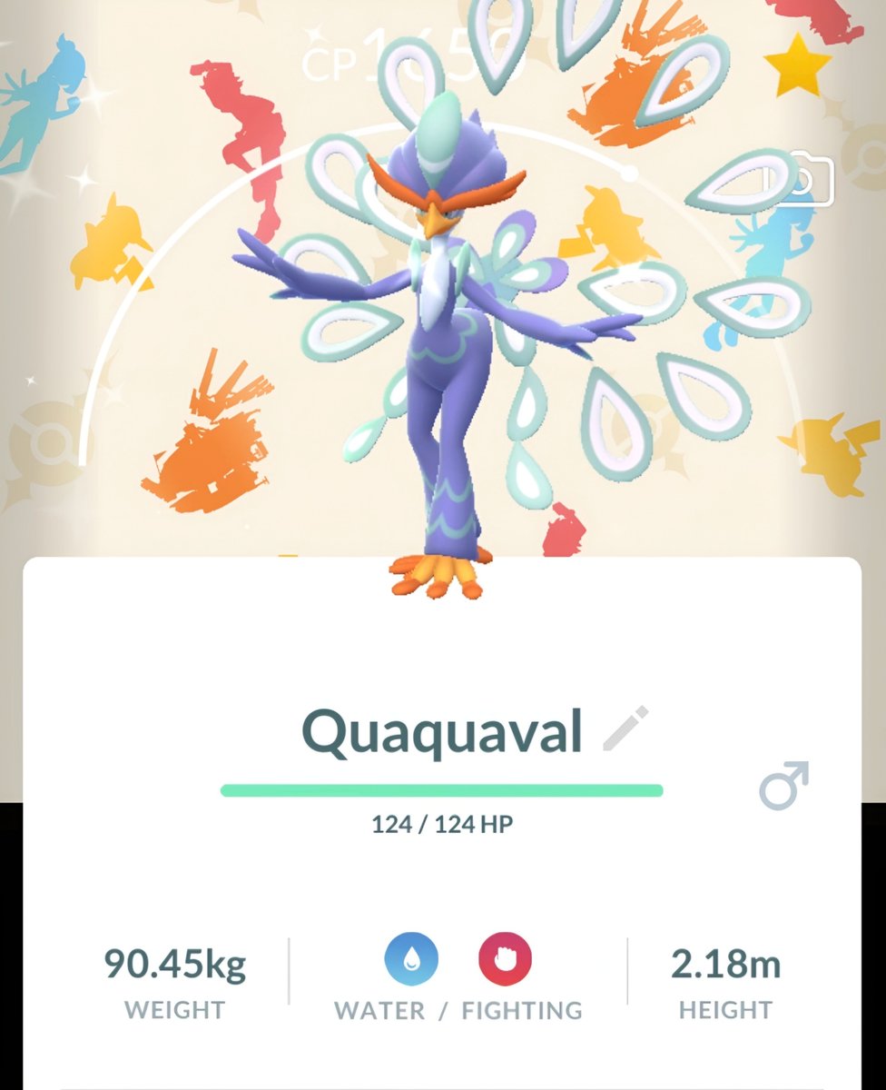 Ultragoobq35's tweet photo. Pokémon GO Snapshot encounters! ✨

You can get up to 5 special encounters per day:

 Friede’s Goggles Charizard
 Cap’s Hat Pikachu
 Meowscarada
 Skeledirge
 Quaquaval

✨ Shiny odds: ~1/87 (1.15%)

Take all 5 snapshots daily and hunt for those Shiny encounters! 

#PokemonGO #snapshot #ShinyPokemon #odds