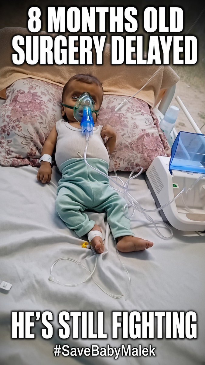 General78297611's tweet photo. BABY MALEK IS IN THE HOSPITAL.
His fever is high. He needs medicine and treatment now. He still needs surgery.
Donate $10 if you can. If you can’t, please share this.
https://t.co/Nd9MN5b0gu #SaveBabyMalek https://t.co/c6hSAZeVDX