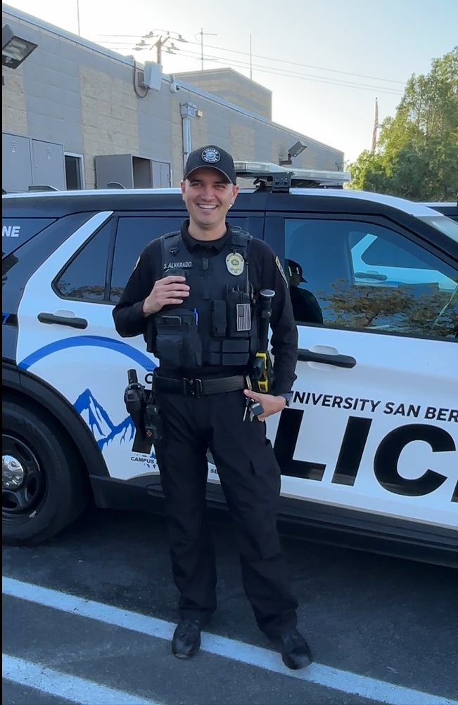 CSUSB_PD's tweet photo. Congratulations to Officer C. Steve Alvarado, the CSUSB Police Department's 2026 Officer Of the Year! https://t.co/5KRYYa8N2B