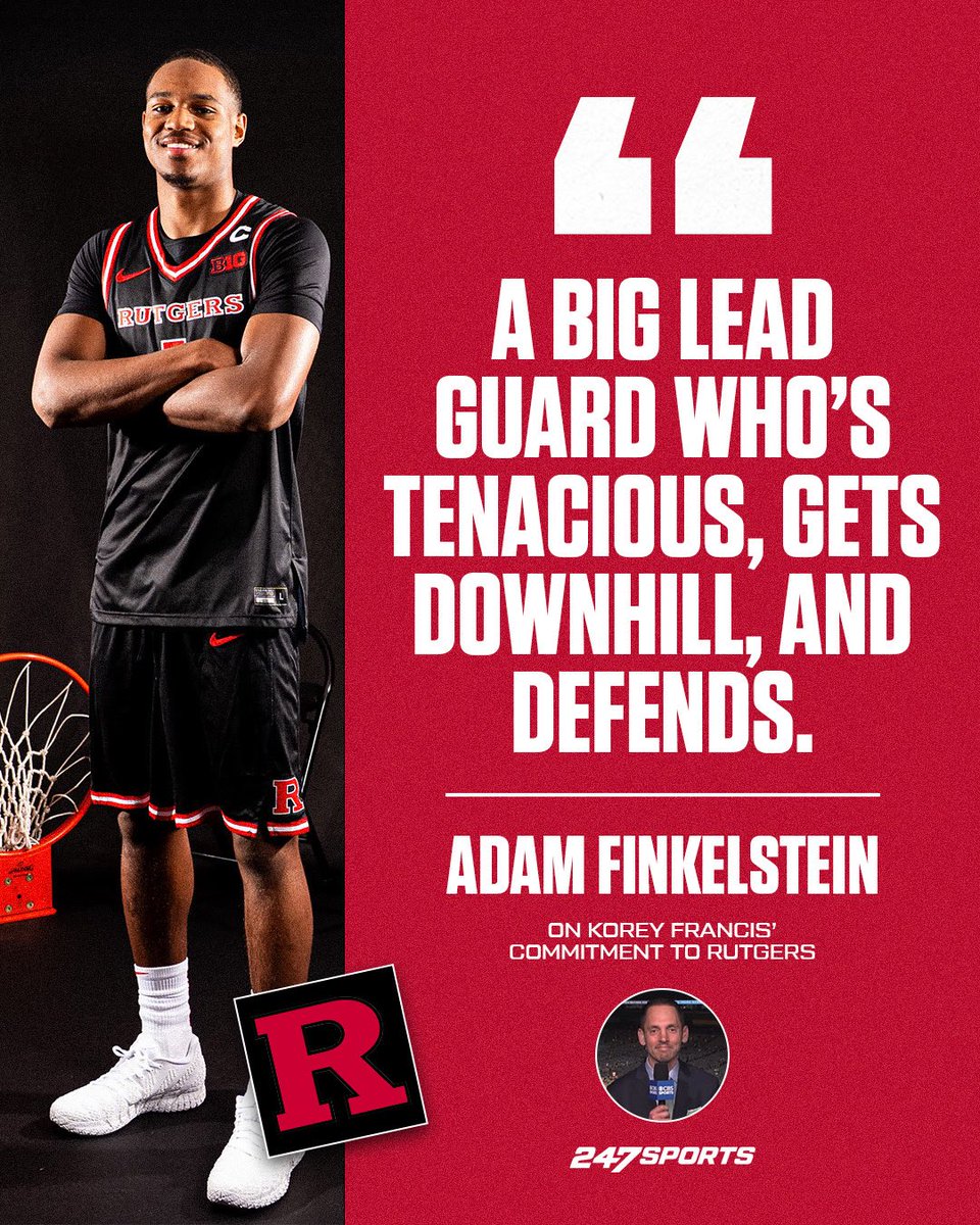 AdamFinkelstein's tweet photo. How did Korey Francis play his way into the national rankings for the first time, and why is he a good fit at Rutgers? ⬇️

https://t.co/KCZMfokixm https://t.co/oztRjwAkvu