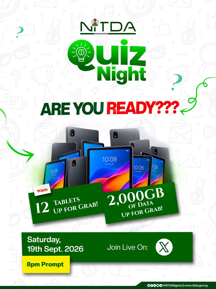 NITDANigeria's tweet photo. Are you ready, tomorrow?

Because we are! https://t.co/gQ6x4qvAgL