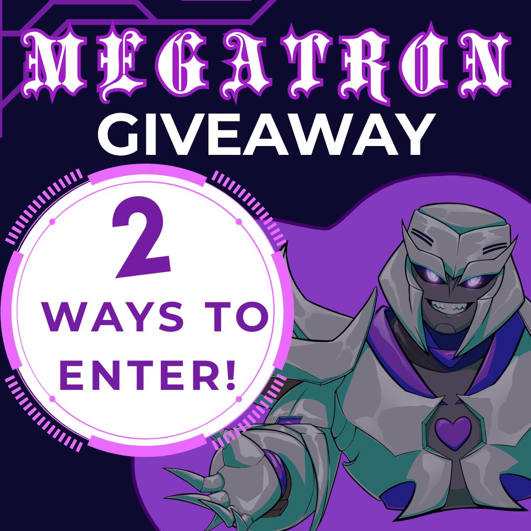 stealbeltradial's tweet photo. 💜 Megatron Giveaway 💜
In celebration of my Transformers Prime collection & all the amazing support this community shows me I’m giving away a:
💜 Dark Energon Megatron Figure
💜 Megs Charm Bracelet 
💜 Limited Edition Gladiator Megatron Pillow

Instructions below.
Winner announced Sept 21st
*Excludes EU based fans as I can’t ship there anymore 😭