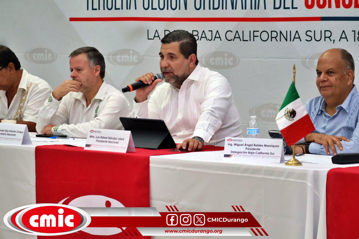 cmicdurango's tweet photo. Participamos en la Reunión Regional Noroeste de la CMIC, encabezada por nuestro presidente nacional, @lmendezjaled, un espacio estratégico fundamental para la planeación institucional, el intercambio de ideas y el seguimiento de la agenda prioritaria de esta región del país. https://t.co/ApDaeLcmSp