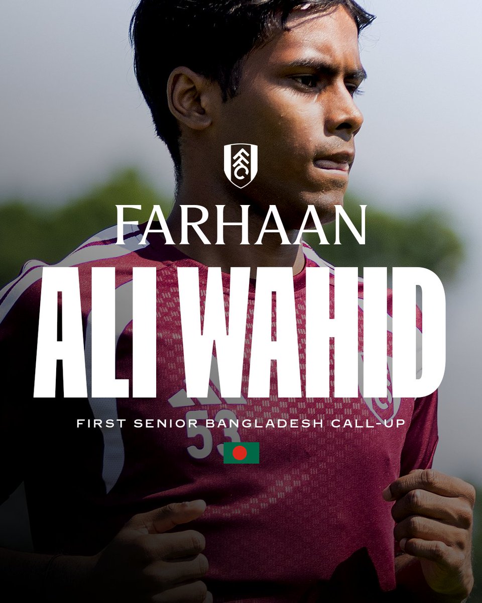FulhamAcademy's tweet photo. Congratulations, Farhaan! 🇧🇩 https://t.co/zTFBTjR8GS
