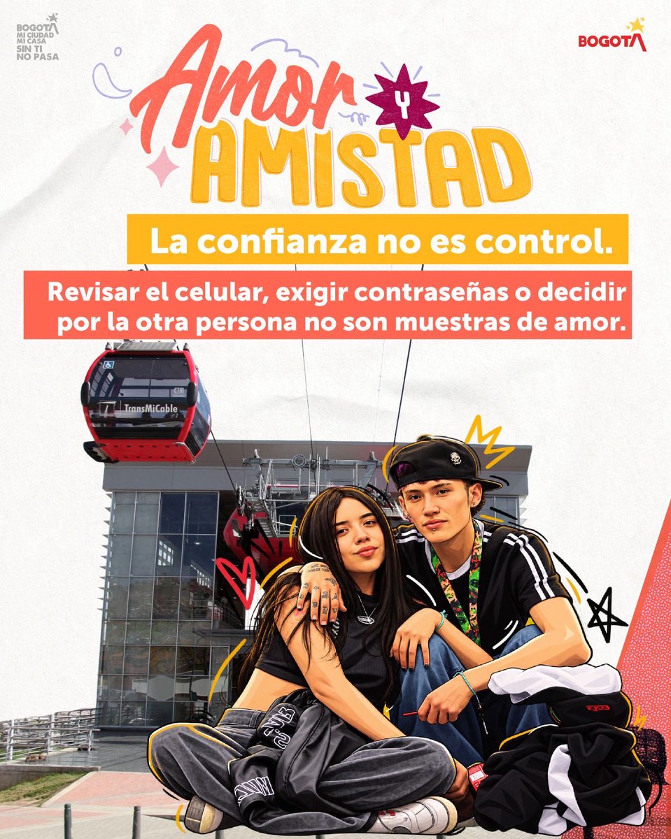 integracionbta's tweet photo. 👩🏻👨🏼‍🦱Amar y ser amigos también significa respetar los límites, escuchar y confiar. 💖
 
👉 Este Amor y Amistad construyamos relaciones basadas en el cuidado, el respeto y la libertad. 
 
💜 Bogotá cuenta con 38 Comisarías de Familia para brindar protección, orientación y acceso a la justicia frente a las violencias en el contexto familiar.

⏰ 2 funcionan 24/7 y otras tienen horarios extendidos.

Si eres víctima de violencia o conoces un caso, pide orientación y ayuda gratuita:

📞 Una Llamada de Vida: 601 380 84 00
📞 💜 Línea Púrpura: 300 755 18 46