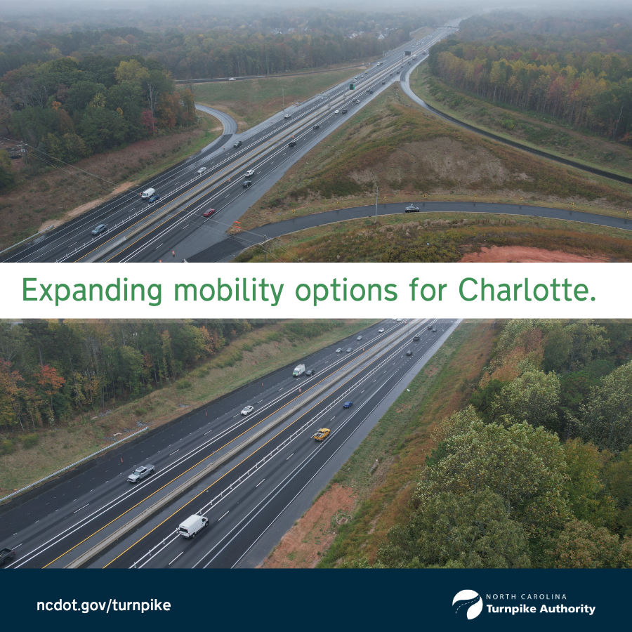 NCTurnpike's tweet photo. We're proud to partner with @CATSRideTransit to support more efficient travel on the Iโ485 corridor.
Together, we're expanding mobility options for #Charlotte. โก๏ธ Learn more: https://t.co/UClKXbGrYj
#I485 #NCTransit #MobilityMatters #NCRoads https://t.co/0B9UW7dwVS