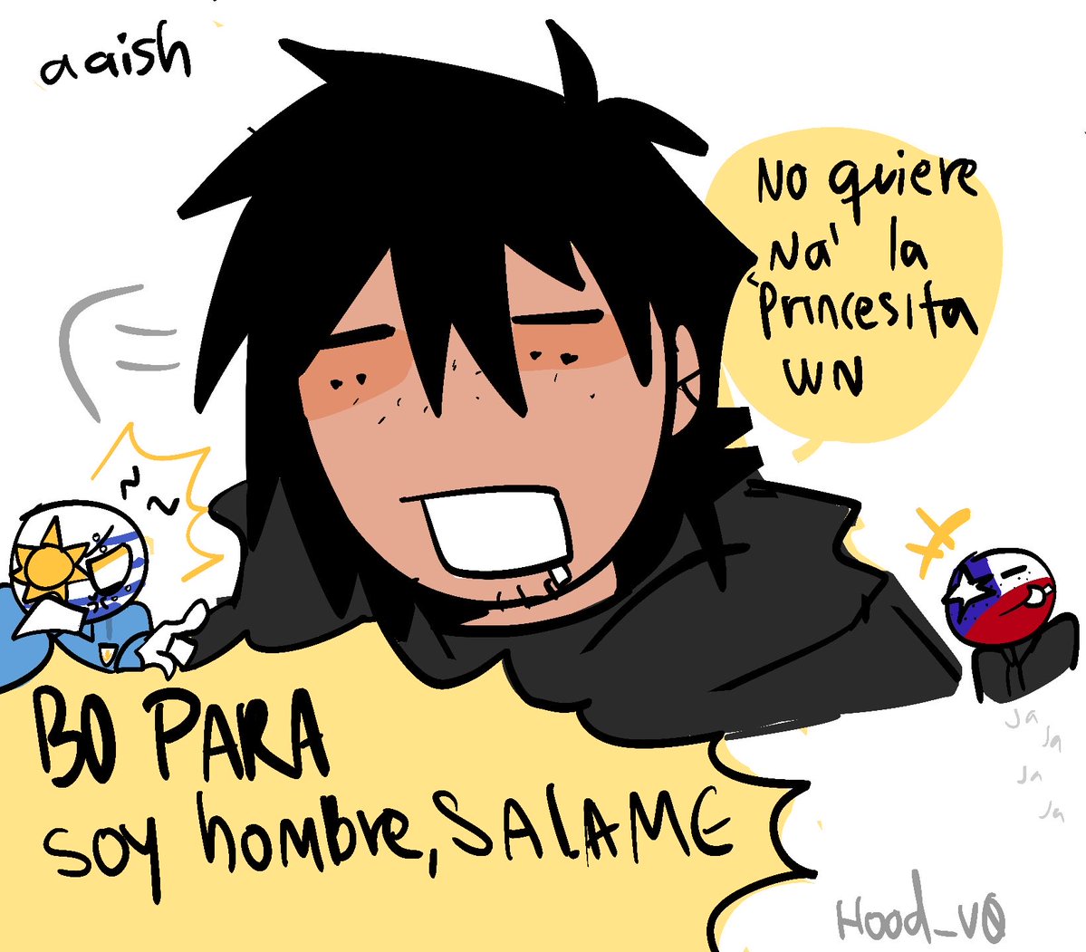 Hood_v0's tweet photo. 🇺🇾🇨🇱
Feliz 18 por cierto 
Chilenito de @SedentarySteak 
#countryhumans #chile🇨🇱 #uruguay🇺🇾 https://t.co/Ck0bfvFUhp