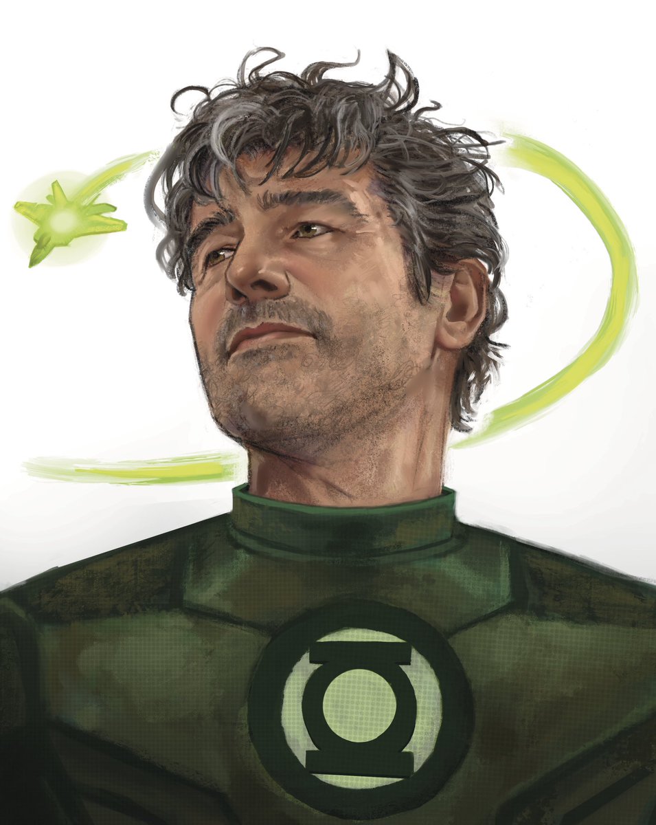 bewiart's tweet photo. Hal Jordan portrait, probably one of of my fave superhero castings in the last years 
#lanterns #haljordan #johnstewart https://t.co/wx1ArzMhat