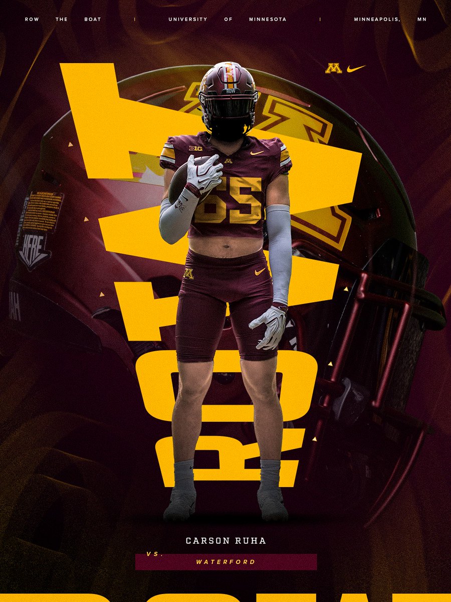 CarsonRuha's tweet photo. Appreciate it @_cgallagher and @GopherFootball! @WestoshaFBall is ready to get after it tonight against a good Waterford team! https://t.co/zkodPGjSTX