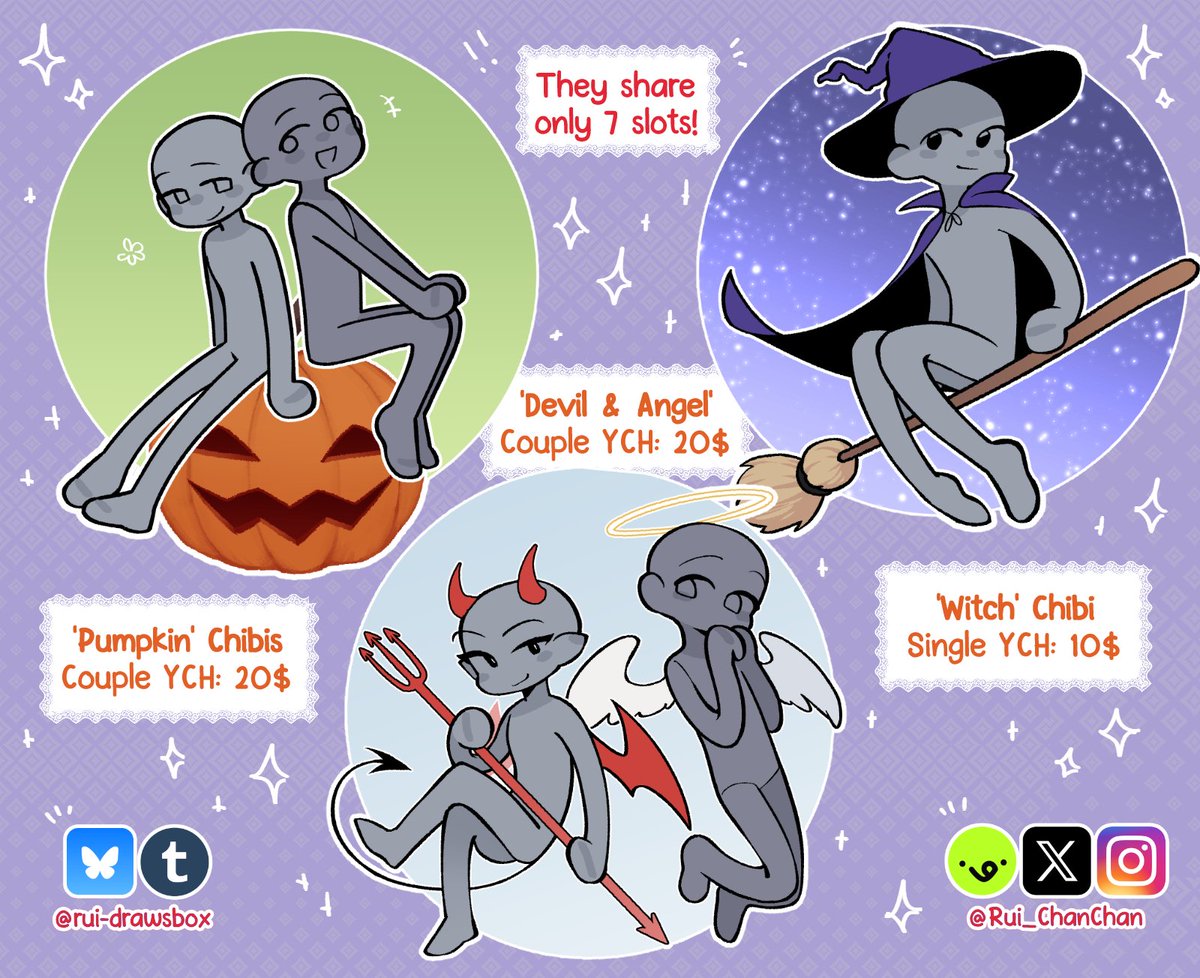 Rui_ChanChan's tweet photo. 🎉HALLOWEEN COMMISSIONS OPEN🎉 (DMs &amp; VGen)
Opening early to prepare everything for October! Prices and amount of slots are shown in the images~
As always sharing and rt'ing is super appreciated (˶>⩊<˶)! https://t.co/ePQtPrcS9g