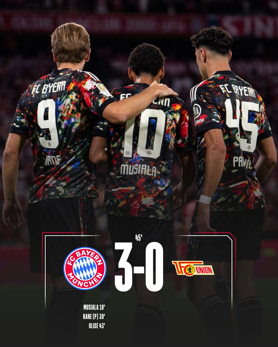 FCBayern's tweet photo. ⏸️ Ordentliche erste Halbzeit hier in der Allianz Arena! 👊 https://t.co/YtjroQbAri