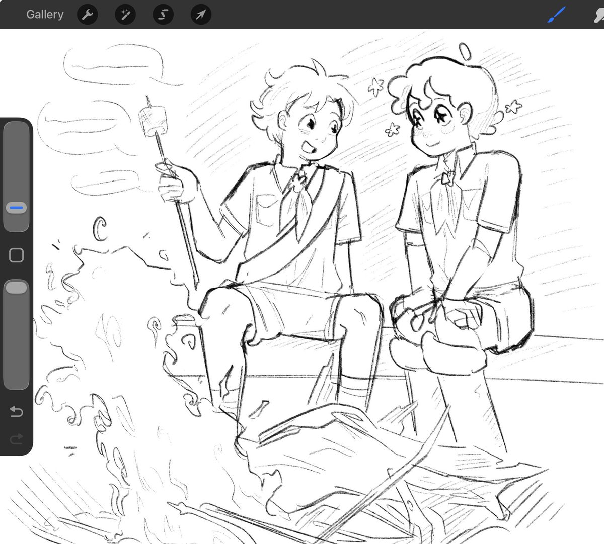 krislaying's tweet photo. Reposting my #mortysummercamp oc AstroMorty : 3  ft . A doodle with @/deernivore’s scout Morty 💙 https://t.co/jIr2Zhz1qG