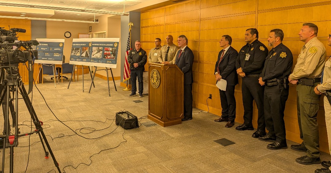 FBI's tweet photo. CASE UPDATE from @FBISacramento: Takedown of “Operation Klean Strip” Dismantles Two Methamphetamine Conversion Labs; Nine Arrested, Three Indicted

This week, #FBI Sacramento and our law enforcement partners announced the results of Operation Klean Strip, a multi‑agency investigation that dismantled two large‑scale clandestine methamphetamine conversion laboratories in Bakersfield and Visalia. The operation began in November 2025 and ended Thursday with nine arrests and the execution of 16 search warrants where agents seized 4,000 marijuana plants, $20,000 drug proceeds, and 20 firearms adding to the 2,171 pounds of crystal methamphetamine and hundreds of gallons of methamphetamine seized earlier. 

This case is part of the Homeland Security Task Force (HSTF) initiative, which is a whole-of-government partnership dedicated to eliminating criminal cartels, foreign gangs, transnational criminal organizations, and human smuggling and trafficking rings operating in the United States and abroad. 

See more photos and learn more about the investigation: https://t.co/zSwy8KWYL9