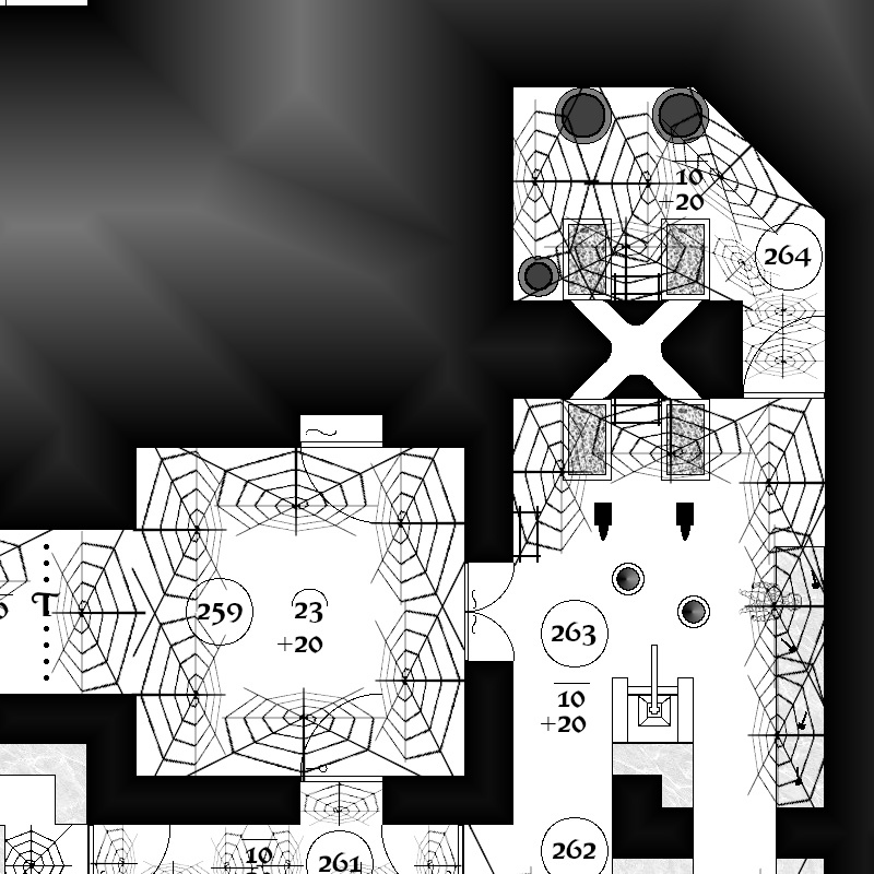 ZathrasAdventur's tweet photo. #dungeon26 #Day264 Thick webs clog the walkways, running from the cold forges to cauldrons of oil rising up nearly to the ceiling. Oily dust is caked on the sooty floor and blackened walls in a thick slippery layer. A skeleton hangs from a hook on the wall.https://t.co/e1eJGpYRjV https://t.co/Fw7rsr39Az