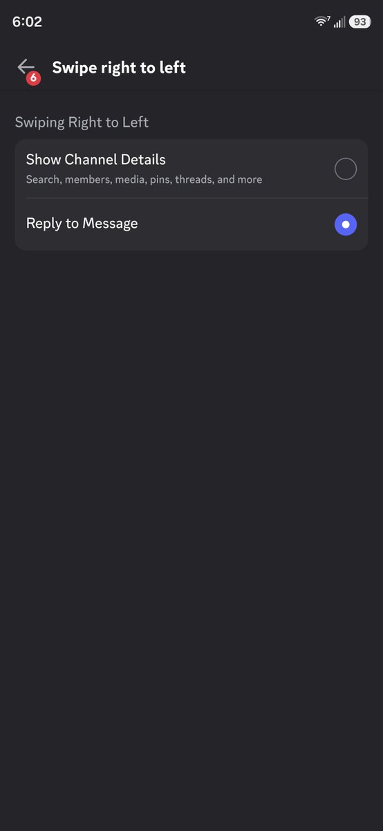 Redcat_VT's tweet photo. @bonejacq @Dexerto You could do that just by going to Settings > Chat > (under Gestures) Swipe Right to Left https://t.co/3yut80jq5j