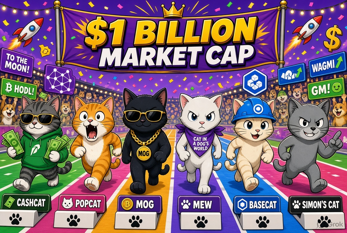 PrashantMusyuni's tweet photo. Its CAT season. Lets see who will win the race to $1 billion market cap 🏃 @BasecatOnBase https://t.co/nhIWYsxVg6