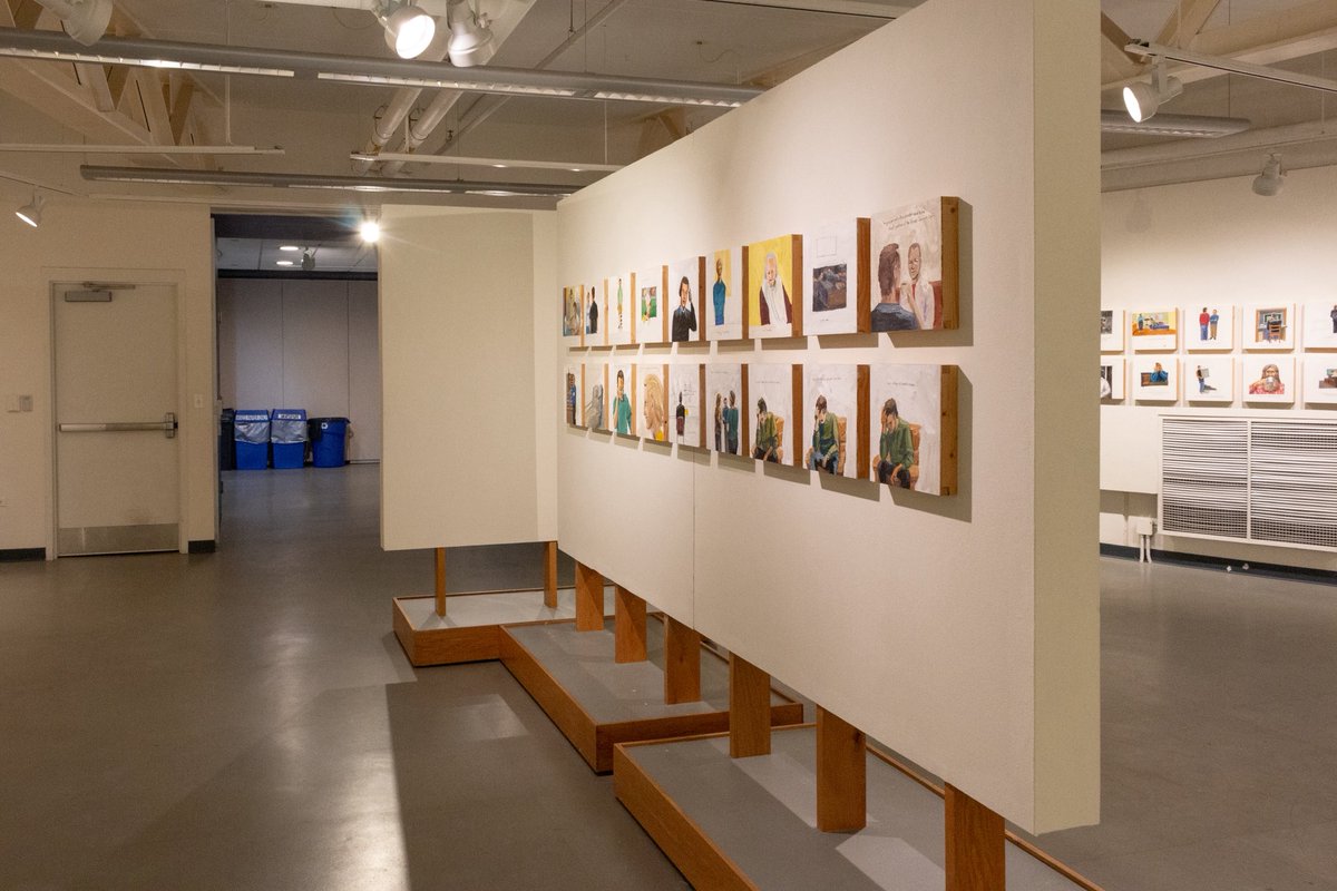 Judsonartdesign's tweet photo. Some first looks of John Bakker’s exhibition ‘dailies | doubles’ now on display in the Draewell Gallery till November.

This exhibition features 170 daily paintings and 133 panels on the double.

#judsonawesome #judsonartdesign #elginartgallery #artexhibition #socialpracticeart https://t.co/qOHevBkvDb