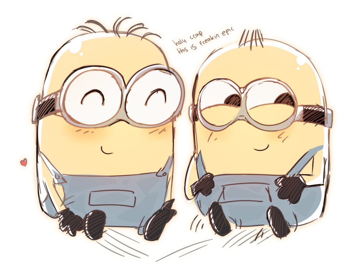 spsx614's tweet photo. i drew them cuz i saw an fanart of them and its kyute :)) do you call them edotto or ottoed i dont know #miniontwt https://t.co/FCRtR5KYny