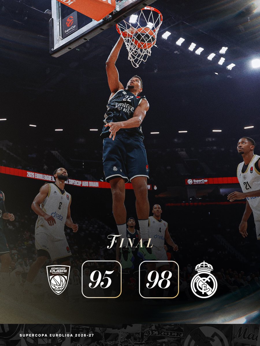 RMBaloncesto's tweet photo. 🏁 FP: @dubaibasket 95 - 98 @RMBaloncesto https://t.co/P1apssliUS