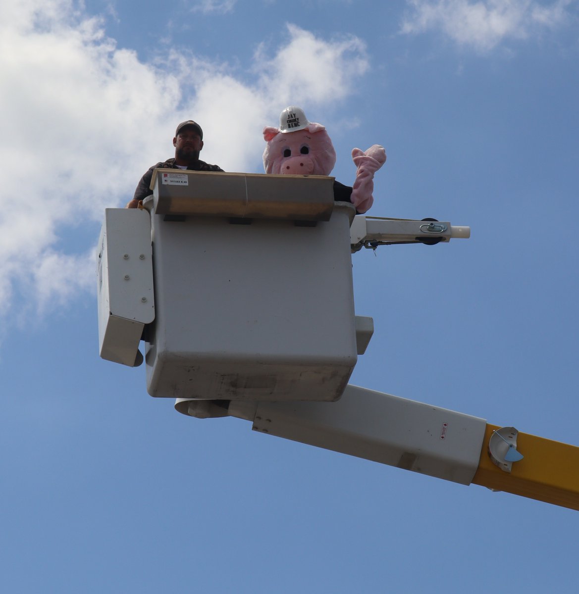 RemcJay's tweet photo. It's a bird! It's a plane! Nah, it's just Diggy and Dave taking the bucket for a spin.

Happy Friday, everyone! https://t.co/jetjlDYTZW