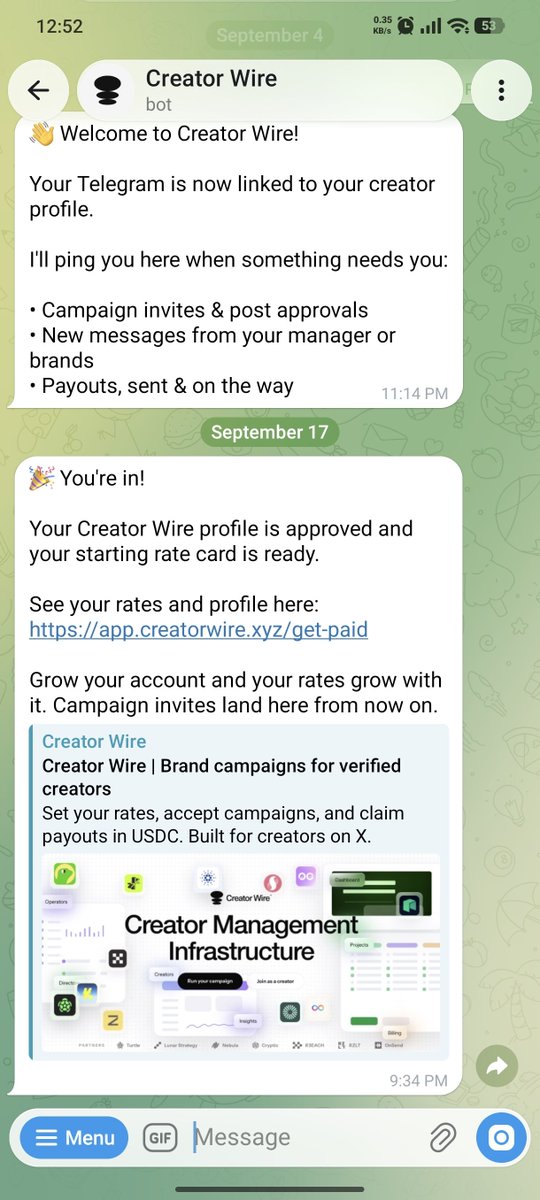ct_tushar's tweet photo. My @creator_wire profile has approved.🥰 https://t.co/TtFUPiVZY3