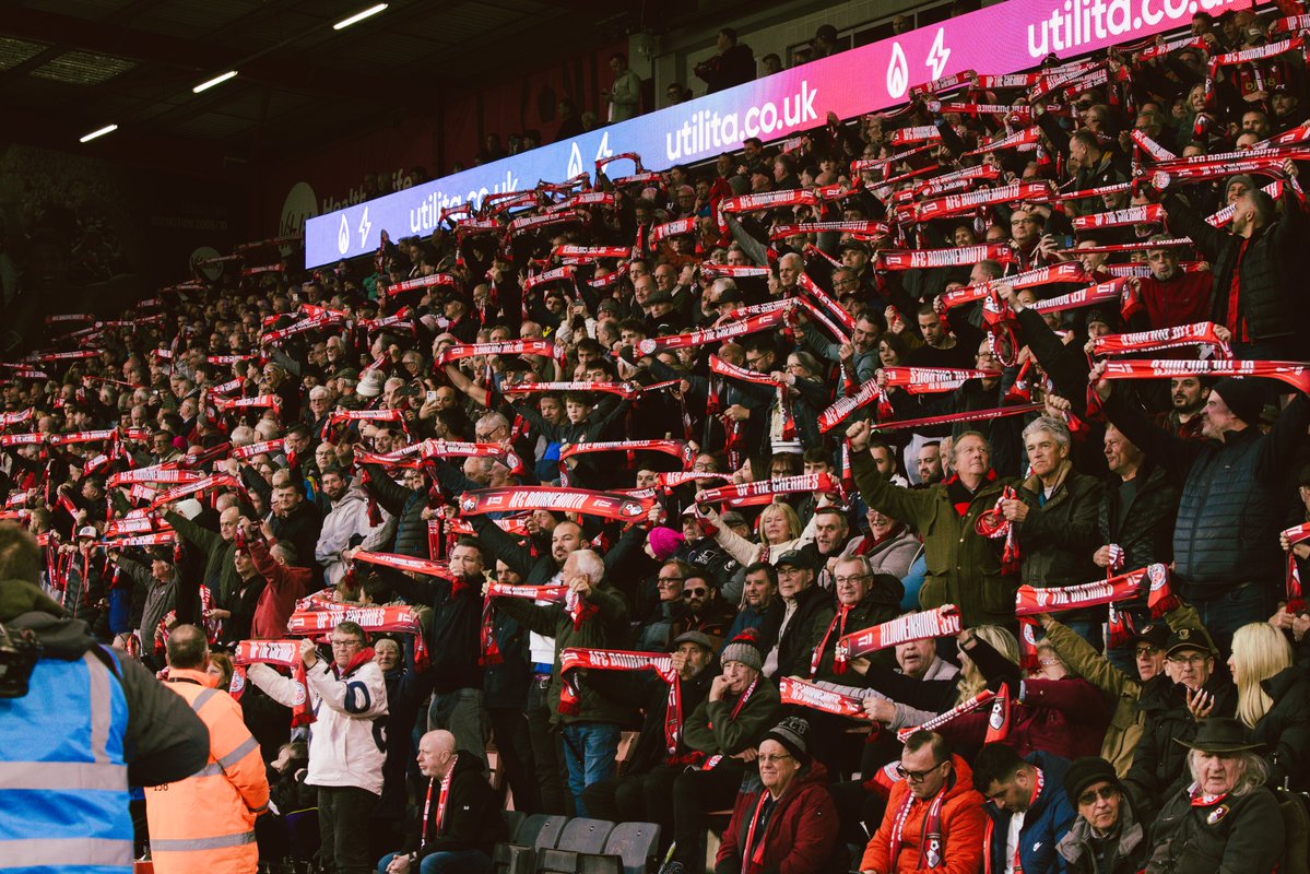 afcbournemouth's tweet photo. Another huge game tomorrow.

Make it red and black, bring your scarves, bring that feeling from Thursday and your noise for the boys.

Up the Cherries! 🍒 https://t.co/83naO8mX4m