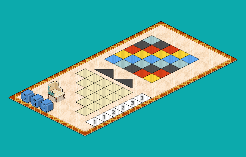 FREQVENCE's tweet photo. A big fan of the new #habbo wired variable displays - here's my favourite implementation in my wired game Azul - now you can see how much the penalty spaces are worth on your player mat.

PS check it out on .COM :roomid 80417977
Coming soon to .COM.BR https://t.co/MLAplfgccS