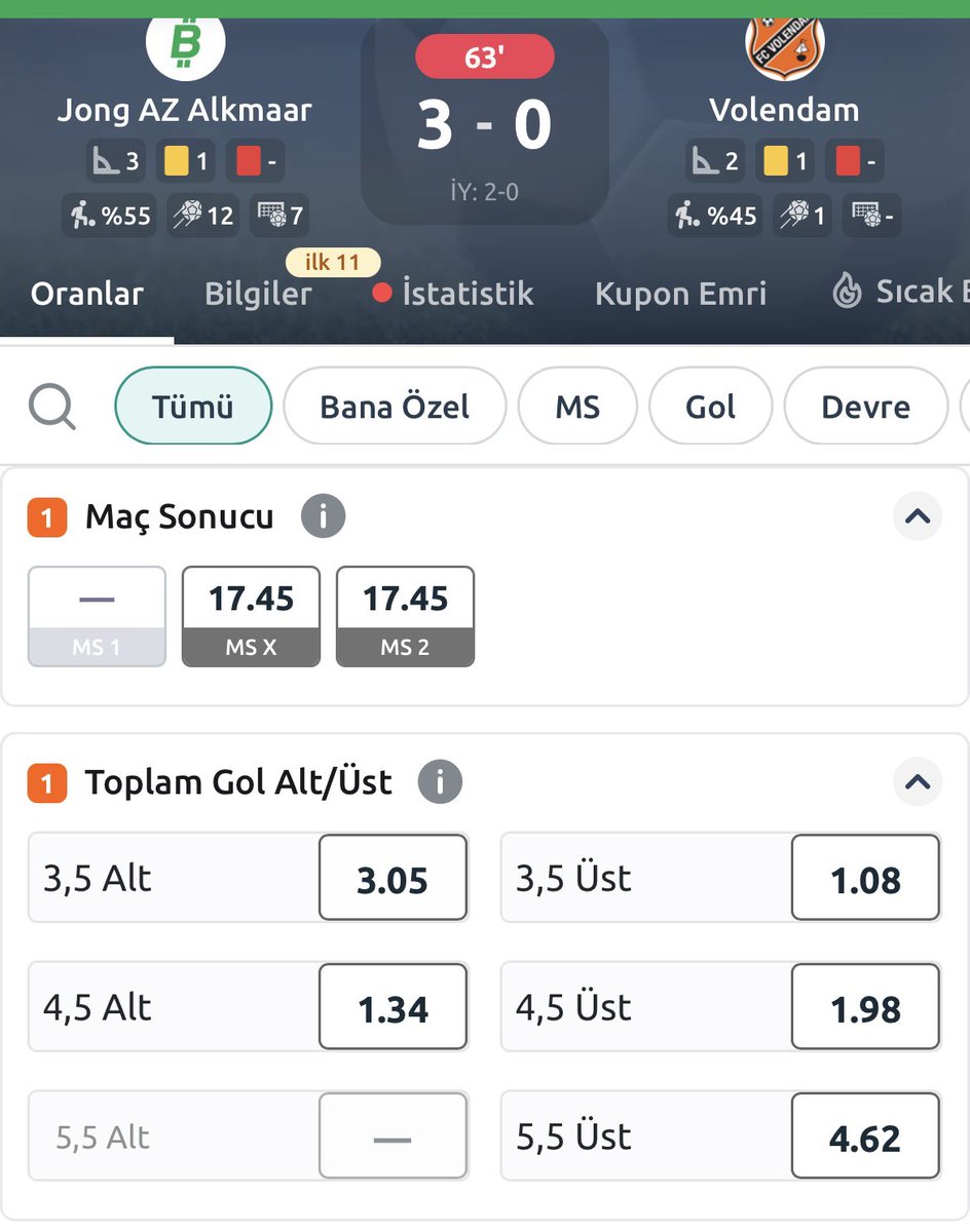 DonoWonn's tweet photo. #canlı #eerste 2. yarı kg var oranında bir terslik vardı, jong az yi bekledik. Her şey daha kolay, gönül rahatlığıyla KG VAR(Deplasman gol atar) Oran şaka gibi… https://t.co/nfmU2gX5yI