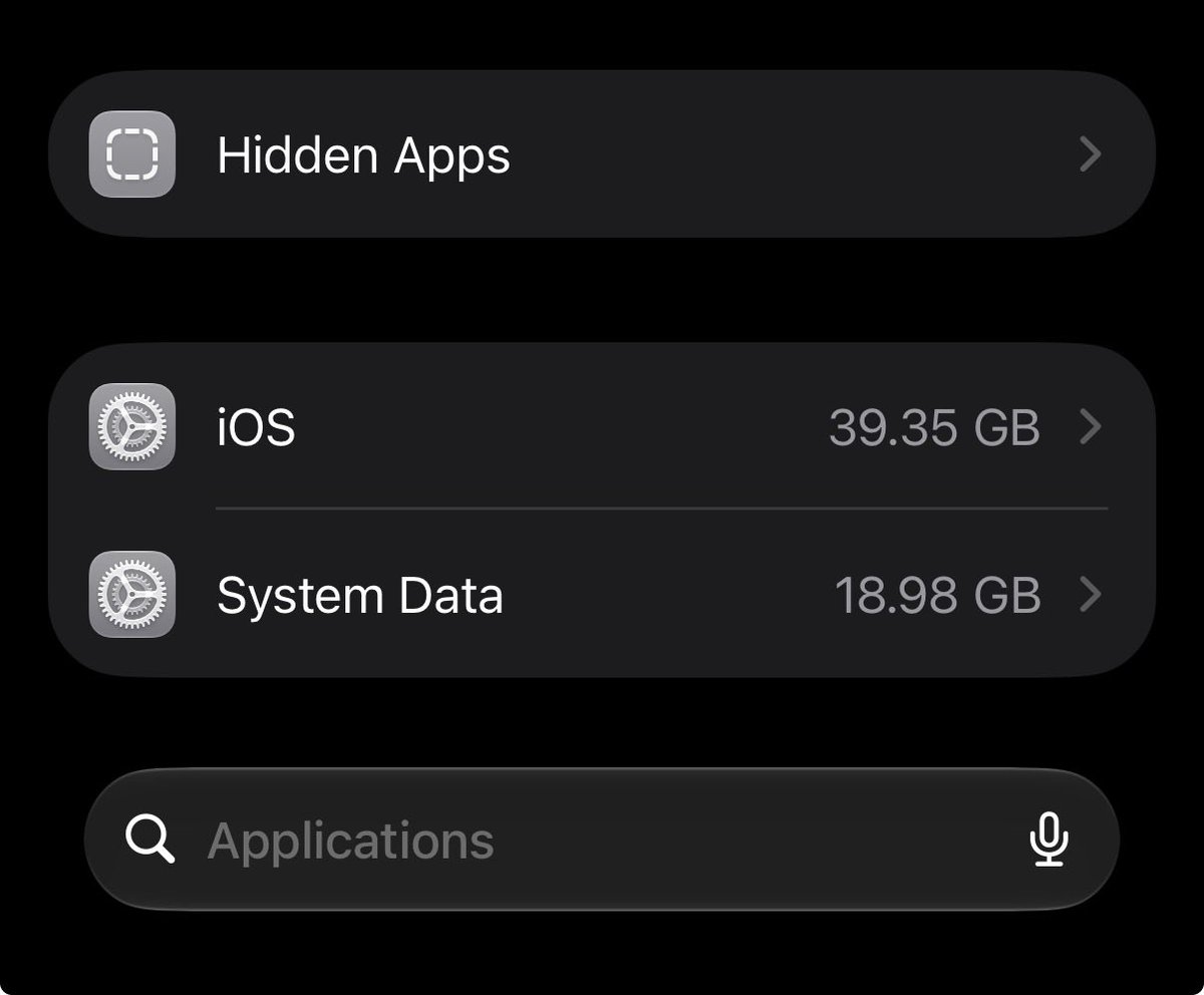 nileshdchavan's tweet photo. Buying a 256GB iPhone only to see ~60GB instantly consumed by "iOS and System Data" is like renting a 3-bedroom apartment and discovering one room is permanently locked for the landlord’s lawnmower. 💀📱 @AppleSupport #iphone https://t.co/icMMXcPWZl