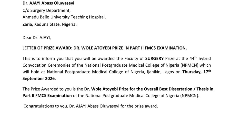 abassajayi's tweet photo. I was my NPMCN fellowship Convocation yesterday and Alhamdulillah. Dreams https://t.co/hRxntem4mj