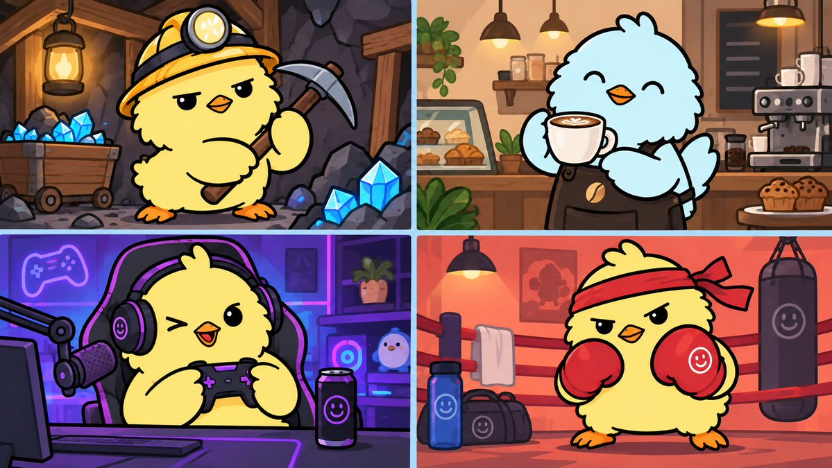 PINTOSolana's tweet photo. Hypothetical flock research: if your Pinto could clock in for one job, where are you sending the little chick?

⛏️ Miner
☕ Barista
🎮 Streamer
🥊 Fighter

Asking for absolutely no reason whatsoever. https://t.co/GZ7eZcubaK